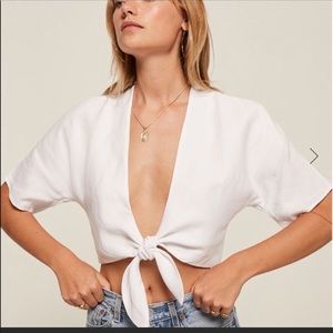 reformation pearl top